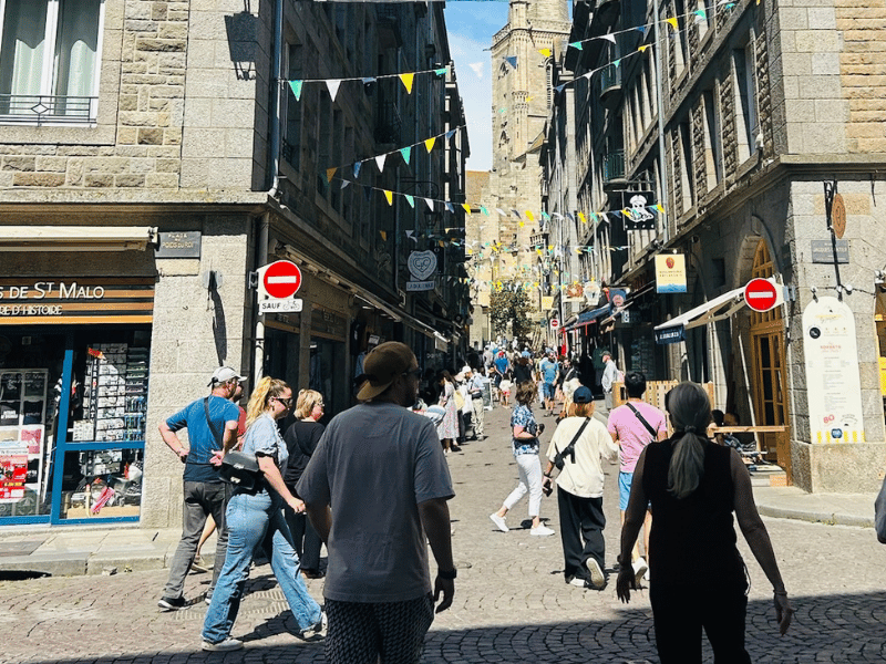 Walking through the historic streets of Saint-Malo during an Oceania Cruises' Sirena cruise.