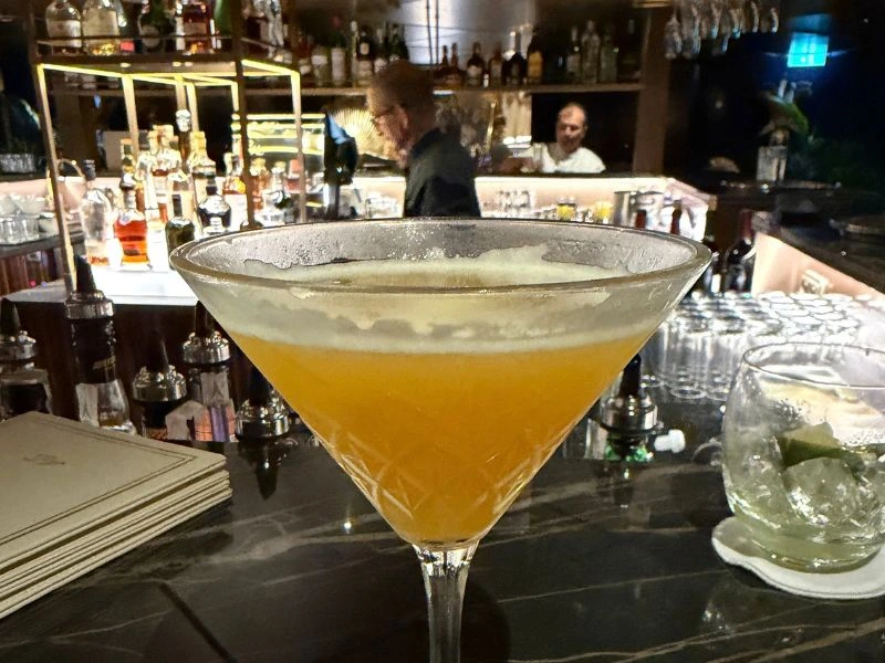 Cocktail served at Hari’s Bar aboard Uniworld’s S.S. La Venezia